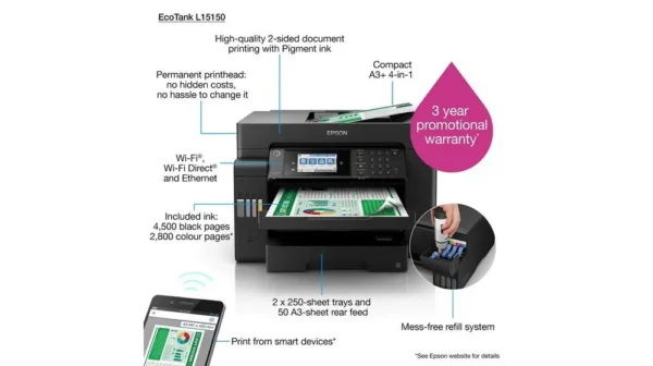 Epson EcoTank L15150 Printer - C11CH72403SA - Image 4