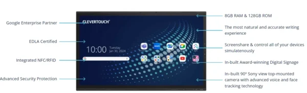 Clevertouch 75″ UX Pro Edge -15475UXPROEDGE - Image 2