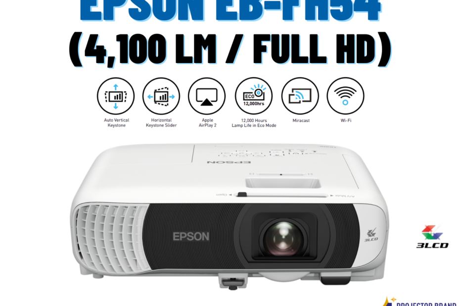 Epson EB-FH54 Projector – 4100 Lumens, 16:9 Ratio